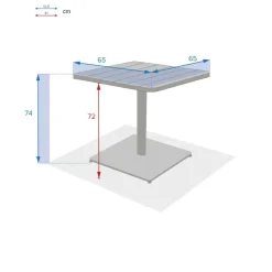 Stół Phuket grafitowy