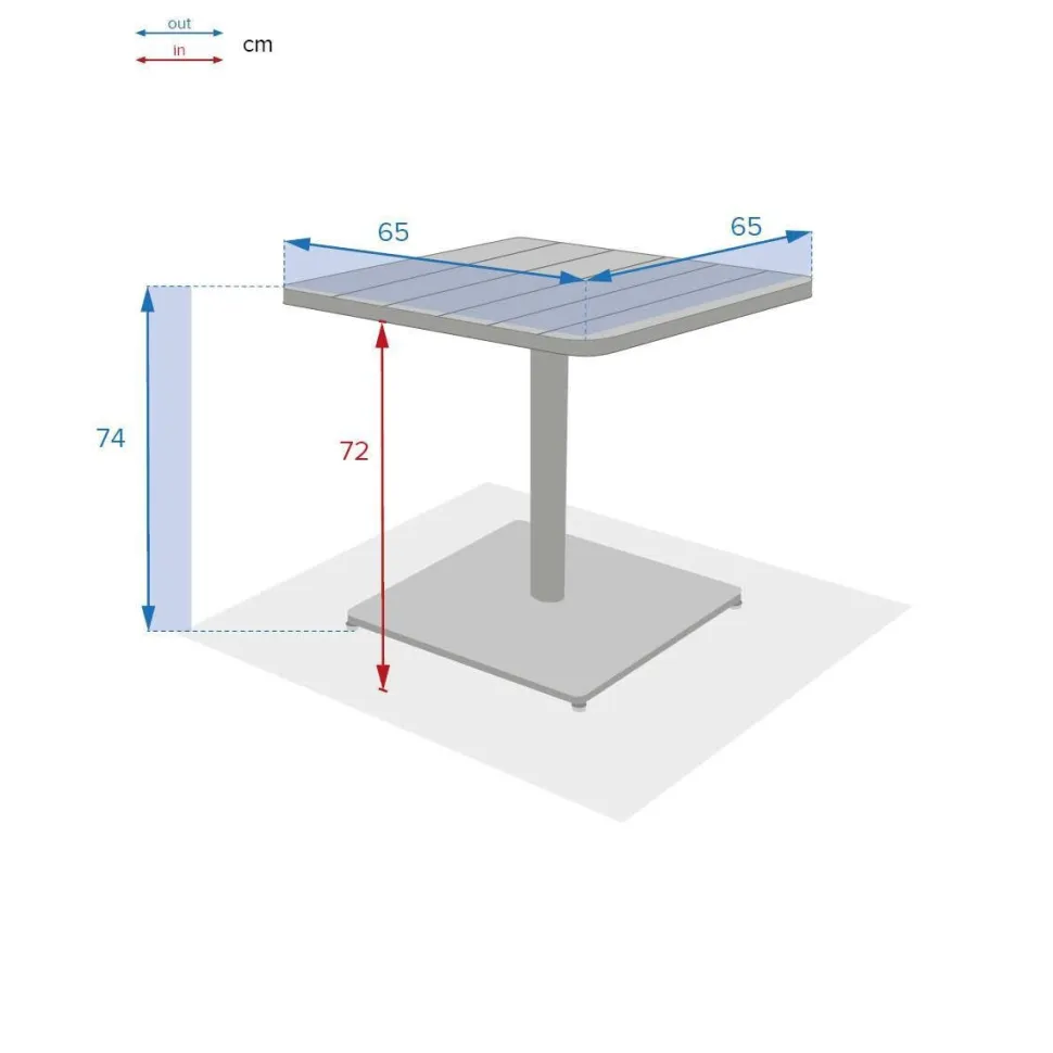 Stół Phuket grafitowy