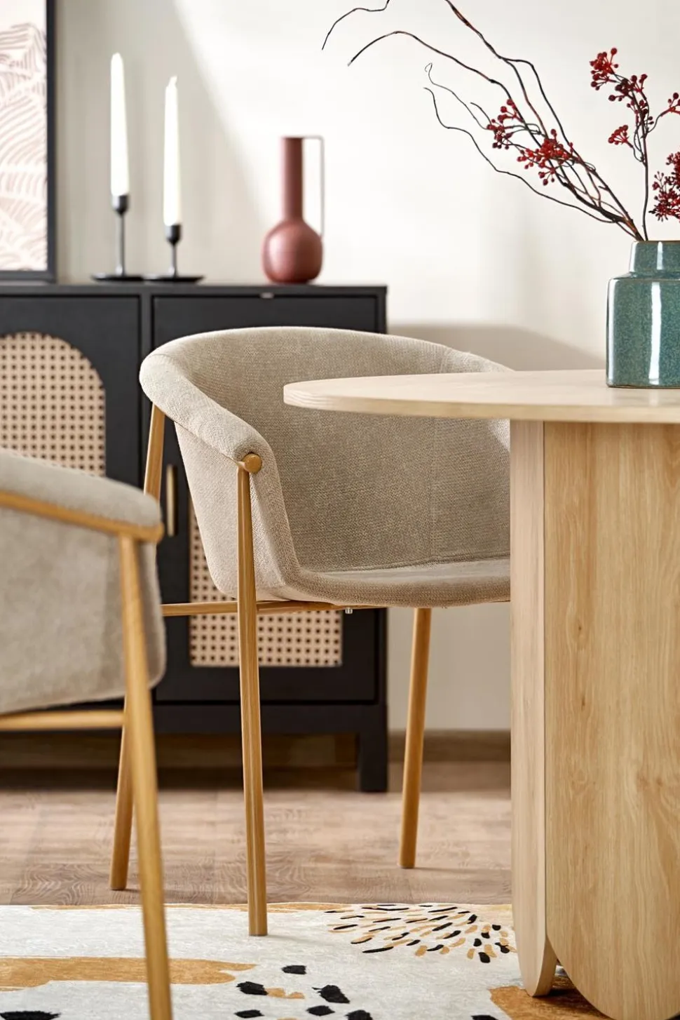 Stół Puro 2 okrągły, dąb naturalny