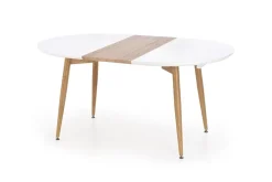Stół Rebi rozkładany biały / dąb san