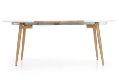 Stół Rebi rozkładany biały / dąb san