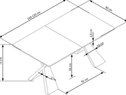 Stół Reland rozkładany dąb naturalny /