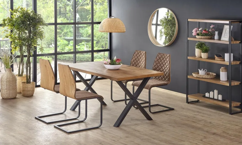 Stół Rivier dąb/czarny