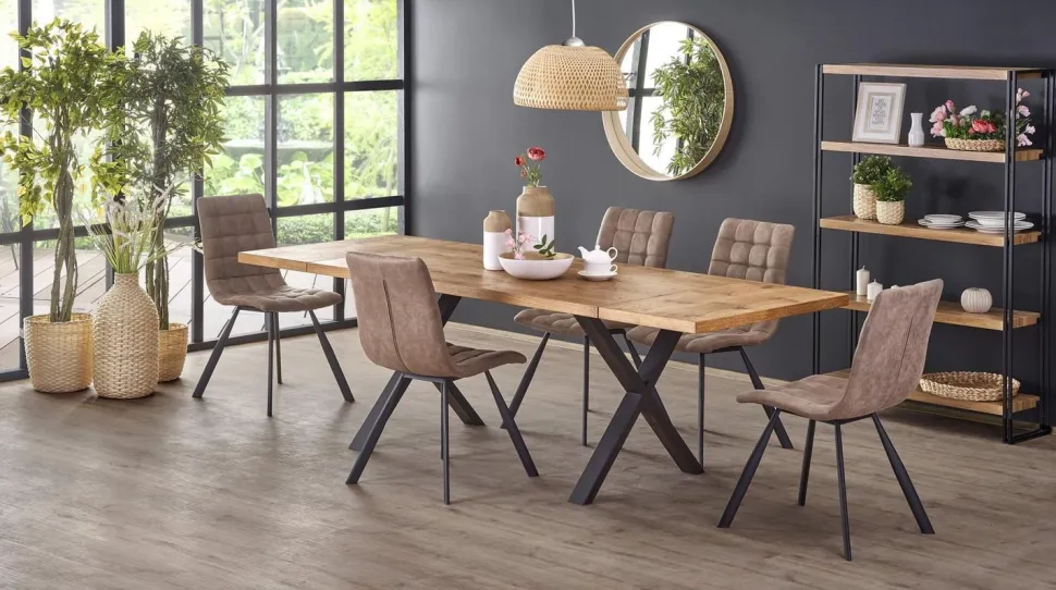 Stół Rivier dąb/czarny