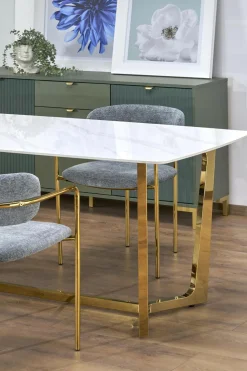 Stół Rohs biały/złoty
