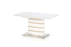 Stół Roles rokładany biały/ dąb złoty 80/140-180