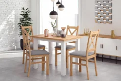 Stół Ronda 70x100cm dąb złoty/ biały