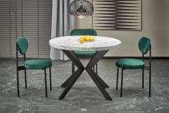 Stół Roni rozkładany biały marmur/