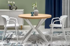 Stół Roni rozkładany dąb złoty/ biały