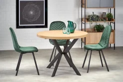 Stół Roni rozkładany dąb złoty/ czarny