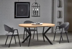 Stół Roni rozkładany dąb złoty/ czarny