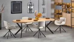 Stół Roni rozkładany dąb złoty/ czarny