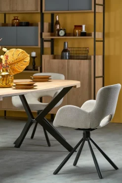 Stół Roni rozkładany dąb złoty/ czarny