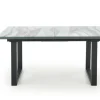 Stół Rowel rozkładany, biały marmur/popielaty