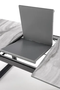 Stół Rowel rozkładany, biały marmur/popielaty