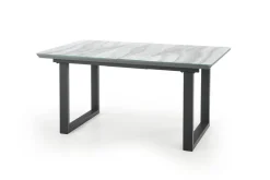Stół Rowel rozkładany, biały marmur/popielaty