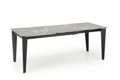 Stół rozkładany Asniki popielaty marmur/czarny 81/141-201cm