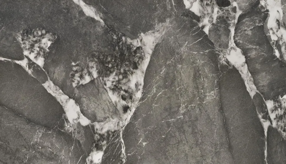 Stół rozkładany Asniki popielaty marmur/czarny 81/141-201cm