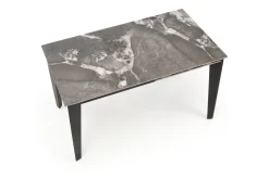 Stół rozkładany Asniki popielaty marmur/czarny 81/141-201cm