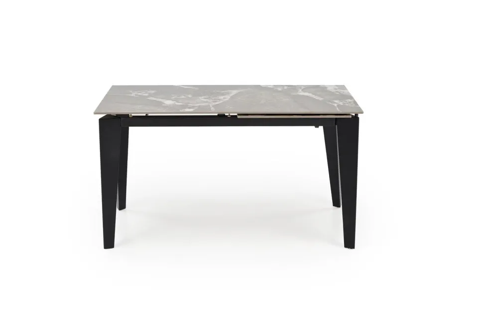 Stół rozkładany Asniki popielaty marmur/czarny 81/141-201cm