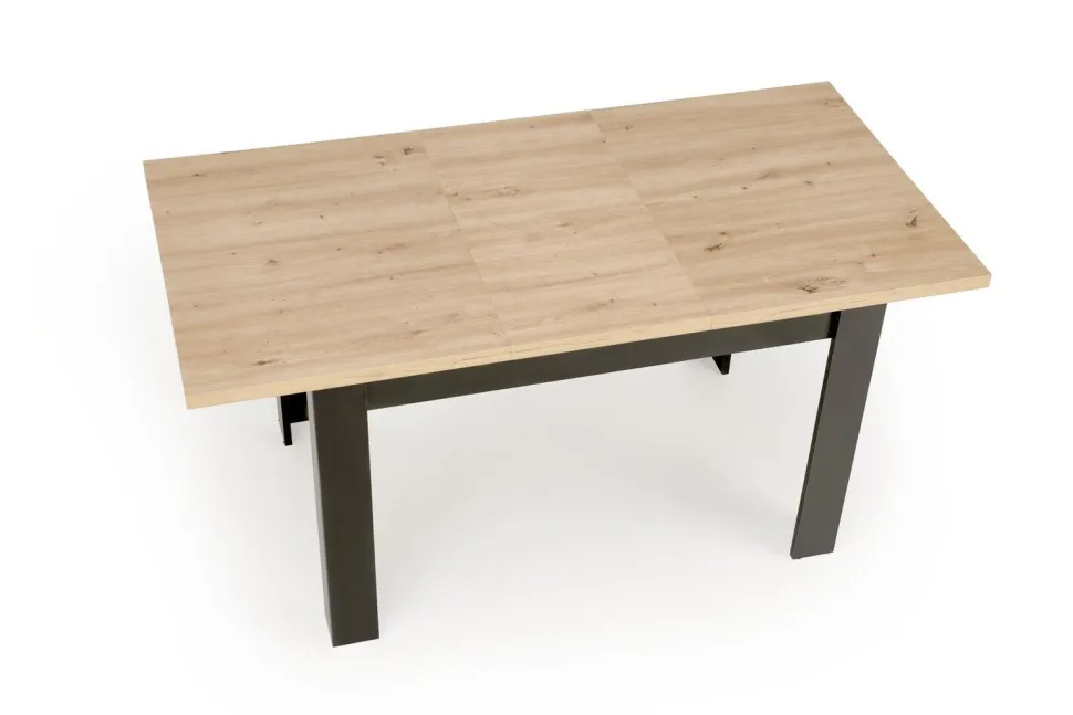 Stół rozkładany Carsten dąb artisan/czarny 80/120-160cm
