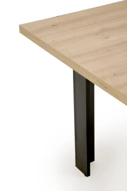 Stół rozkładany Carsten dąb artisan/czarny 80/120-160cm