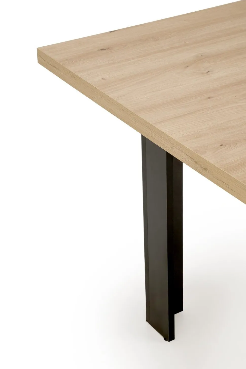 Stół rozkładany Carsten dąb artisan/czarny 80/120-160cm