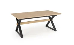 Stół rozkładany Lorete naturalny/czarny 100/180-300cm