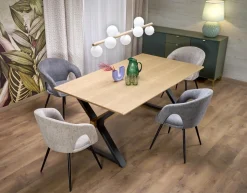 Stół rozkładany Lorete naturalny/czarny 100/180-300cm