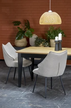 Stół rozkładany Manavi naturalny/ czarny