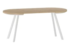 Stół rozkładany Monk dąb artisan/biały 90/90-180cm