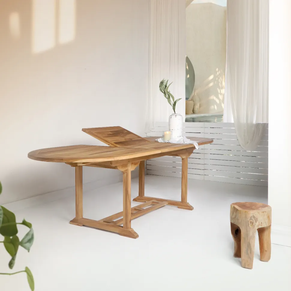 Stół rozkładany Salamanca 90/180-240cm tekowy