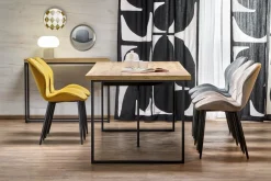 Stół rozkładany Vernon dąb wotan/czarny 90/160-310cm