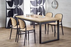 Stół rozkładany Vernon dąb wotan/czarny 90/160-310cm