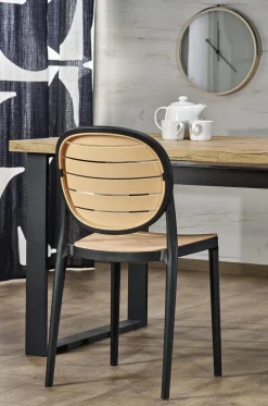 Stół rozkładany Vernon dąb wotan/czarny 90/160-310cm