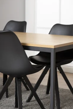 Stół Seaford 160x80 naturalny/czarny loftowy