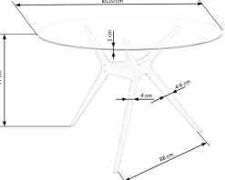 Stół Sharone transparentny/naturalny