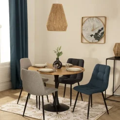 Stół Simplet Skinny dąb/ czarny 80 cm