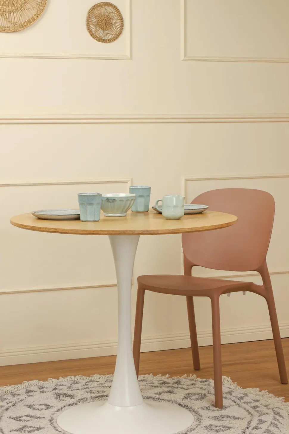 Stół Simplet Skinny dąb/ czarny 80 cm