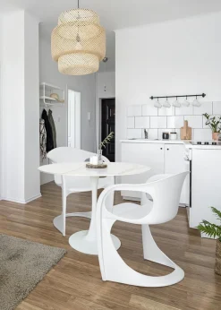 Stół Simplet Skinny Premium Stone White okrągły