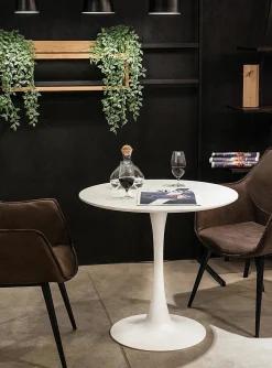 Stół Simplet Skinny White 80cm okrągły