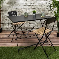 Stół składany Palermo czarny 70x110 cm
