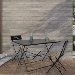 Stół składany Palermo czarny 70x110 cm