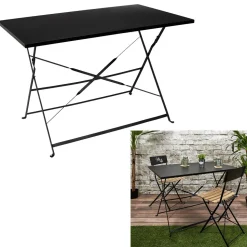 Stół składany Palermo czarny 70x110 cm