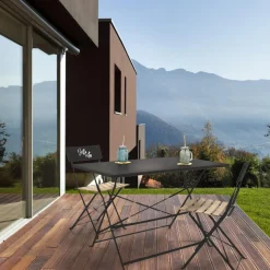 Stół składany Palermo czarny 70x110 cm