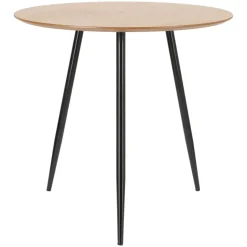 Stół Sottile 80cm naturalny/czarny okrągły