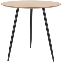 Stół Sottile 80cm naturalny/czarny okrągły