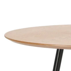 Stół Sottile 80cm naturalny/czarny okrągły