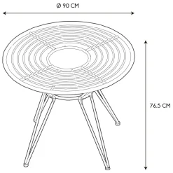 Stół Surabaya okrągły 90cm