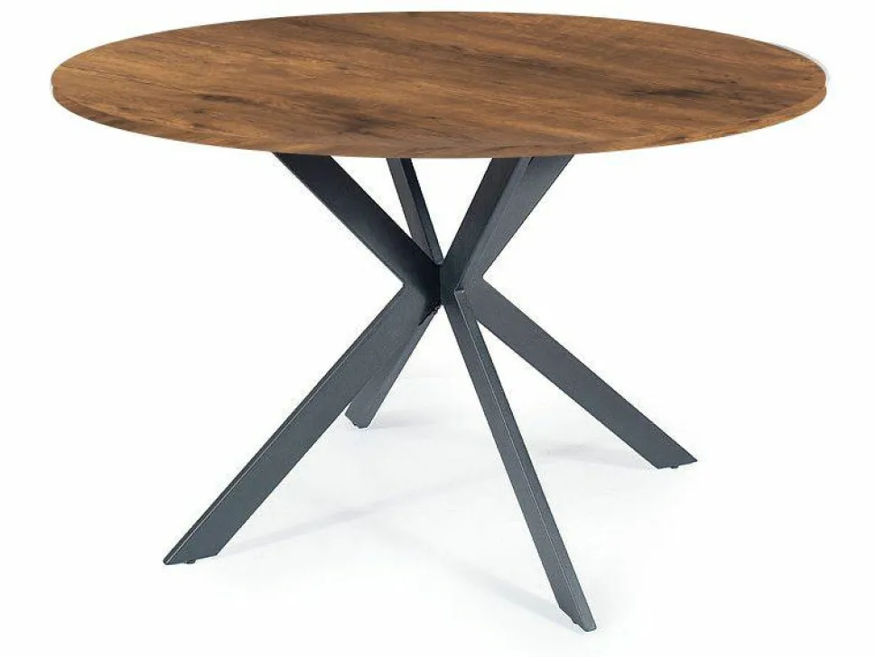 Stół Talizman 90cm orzech/czarny